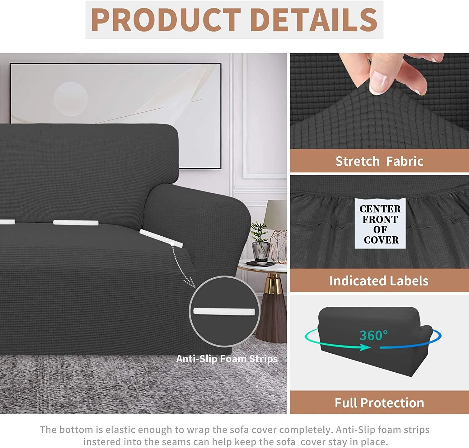 100% Waterproof Elastic Sofa Cover - Image 5