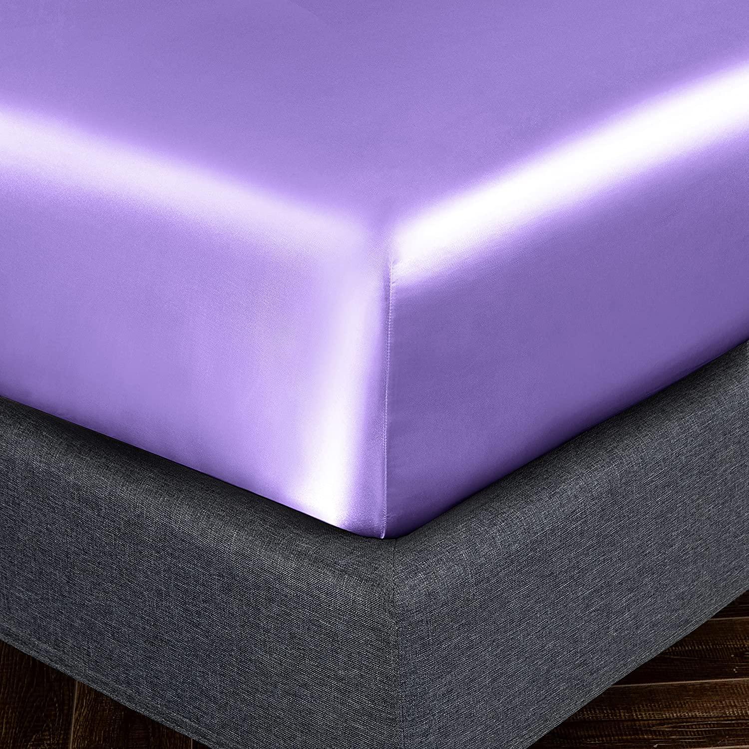 Silky Elastic Fitted Sheets with 2 Pillow Covers - Image 59