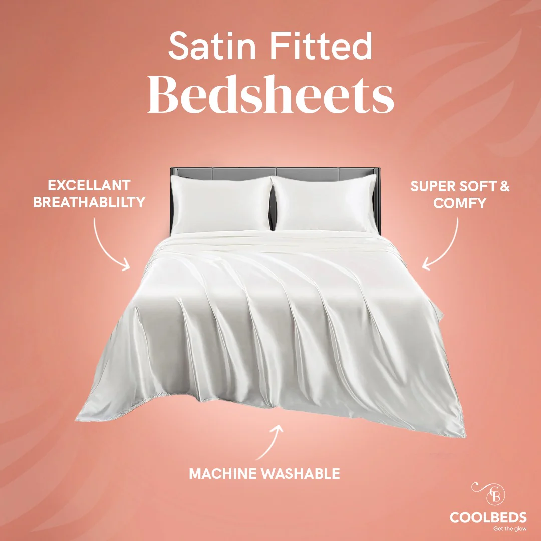Silky Elastic Fitted Sheets with 2 Pillow Covers - Image 81