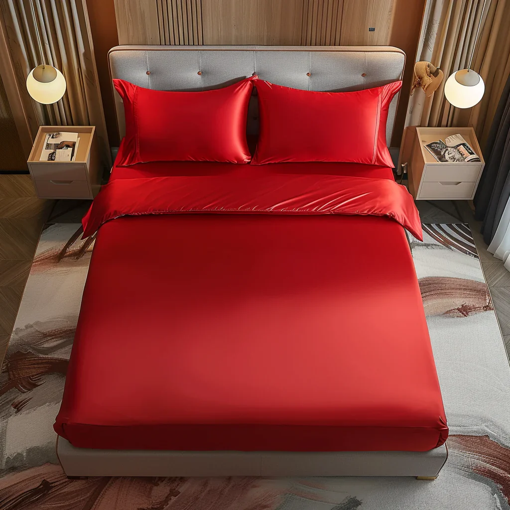 Satin Elastic Fitted Sheet & Satin Robe Combo - Image 20