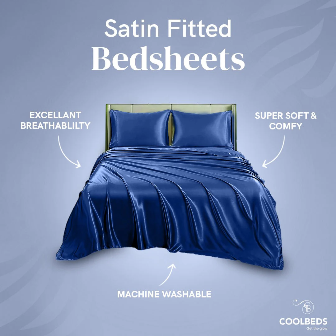 Satin Elastic Fitted Sheet & Satin Robe Combo - Image 29