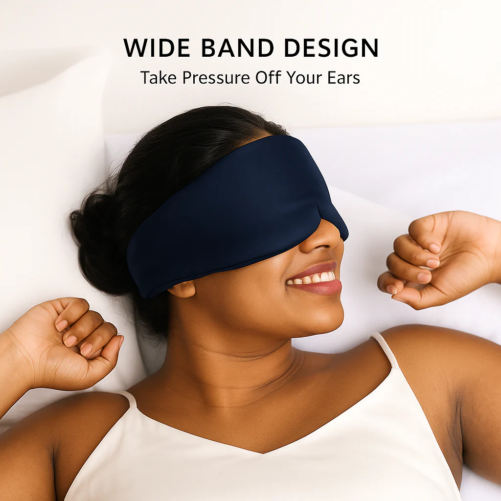 Silky Sleep Mask & Blindfold with Adjustable Velcro Strap - Image 10