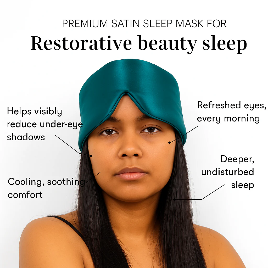 Silky Sleep Mask & Blindfold with Adjustable Velcro Strap - Image 18