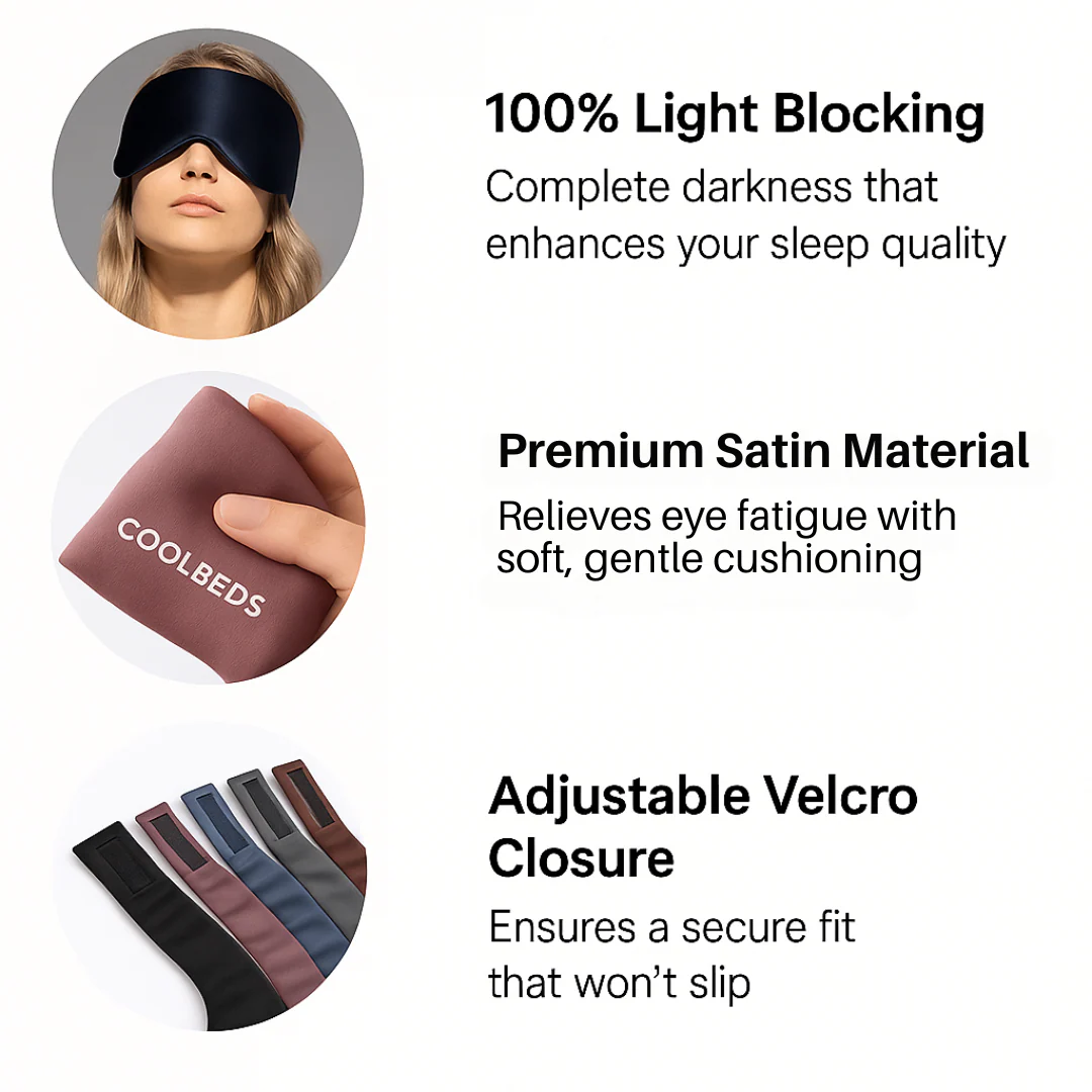 Silky Sleep Mask & Blindfold with Adjustable Velcro Strap - Image 27