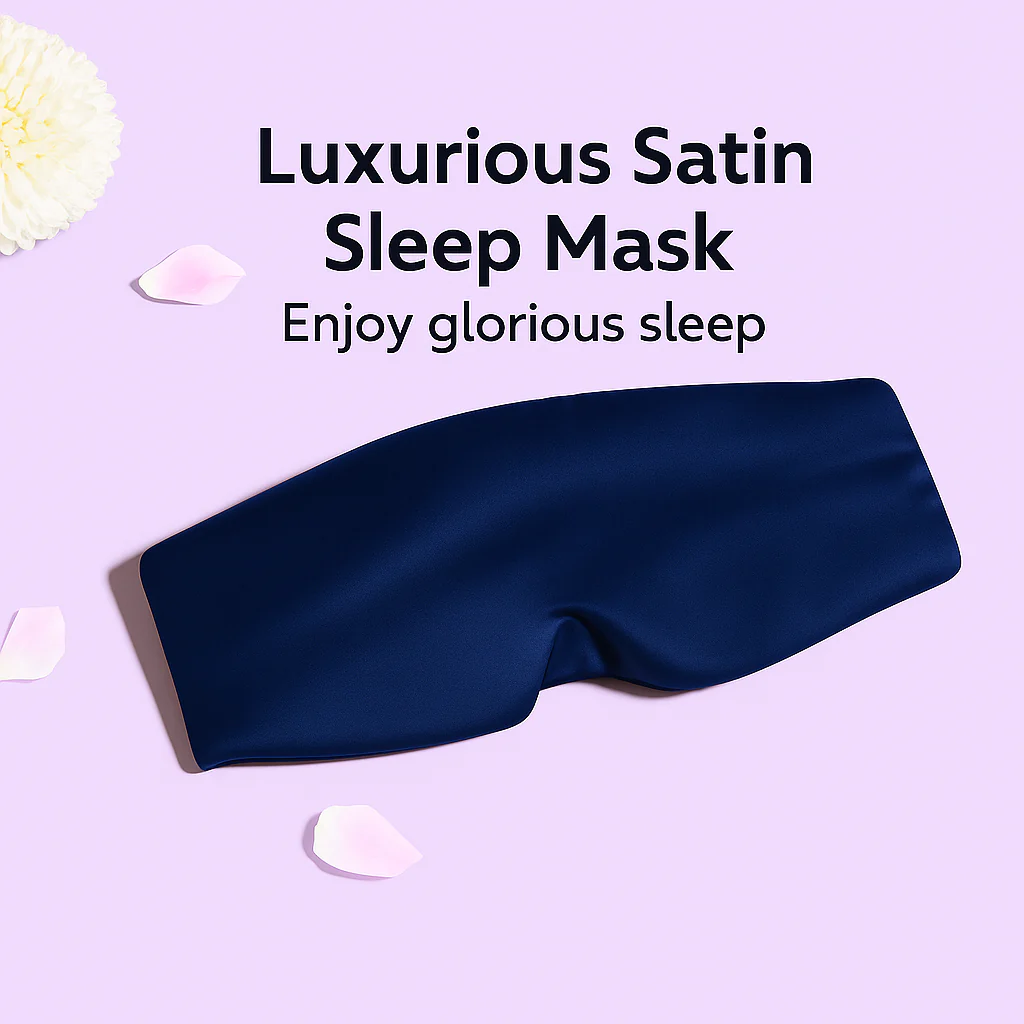 Silky Sleep Mask & Blindfold with Adjustable Velcro Strap - Image 8