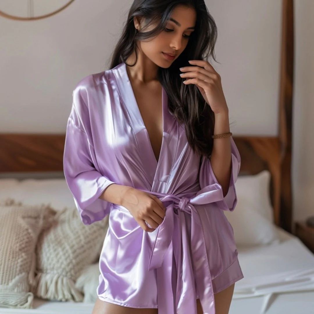 Silky Robe and Pillowcover Bundle - Image 56