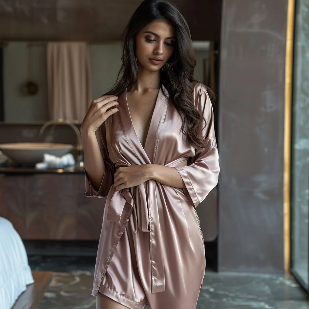 Silky Robe and Pillowcover Bundle - Image 62