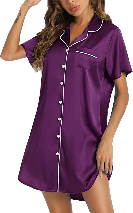 Silky Shirt Dress - Image 39