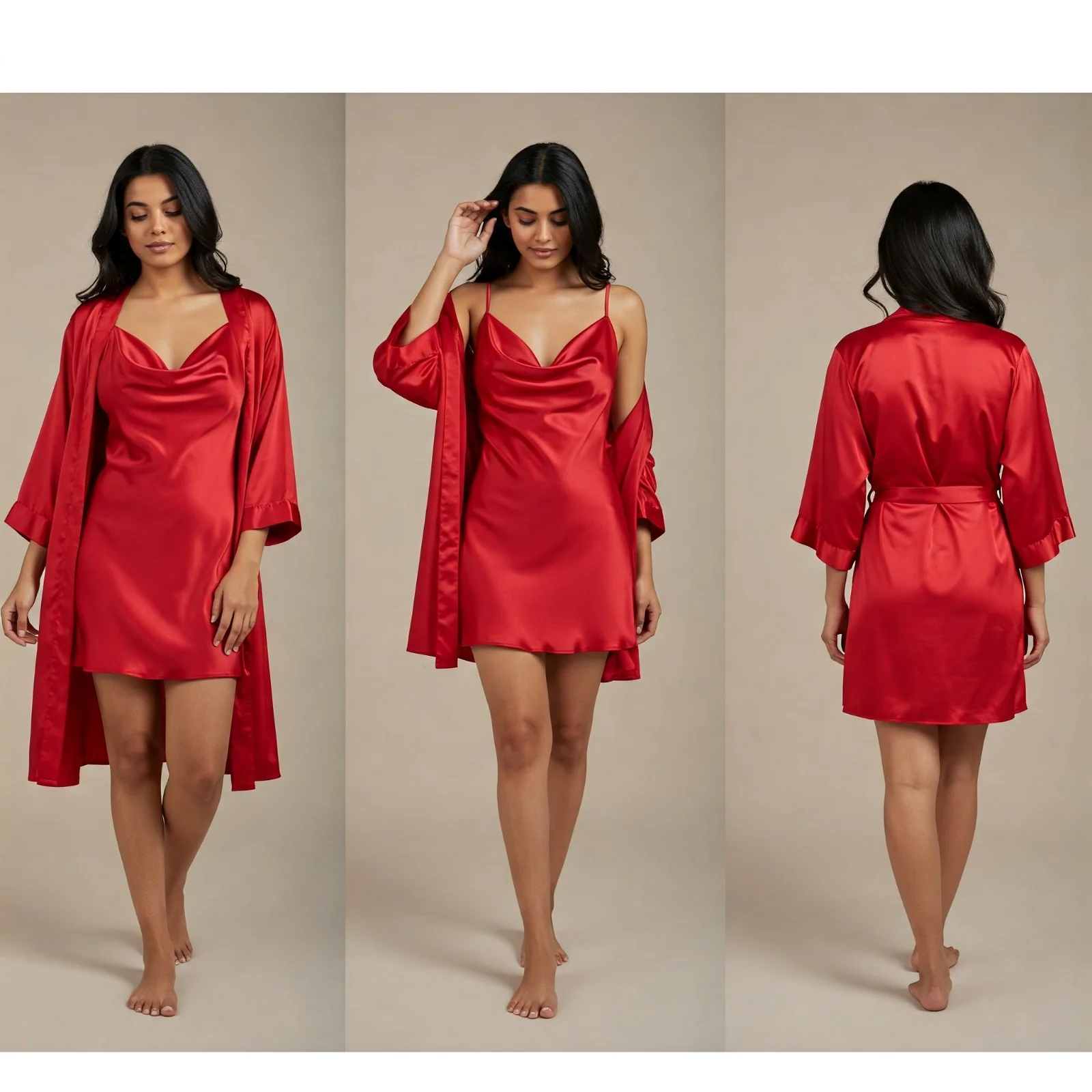 Silky Slip and Robe Set - Image 20