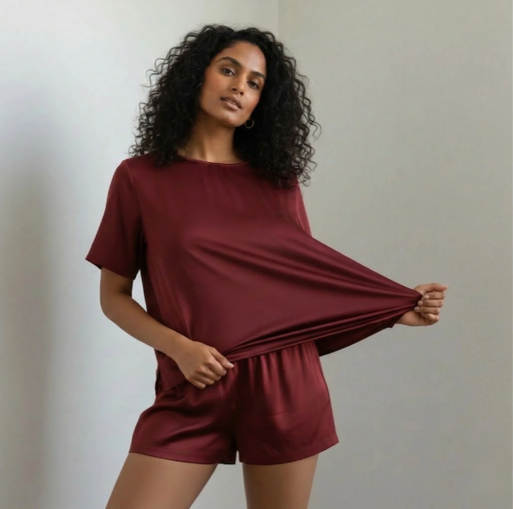 Silky Tshirt and Shorts Set - Image 4