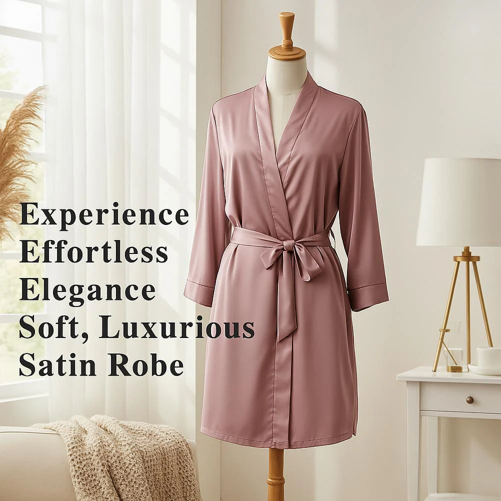 Silky Babydoll Belted Kimono Robe - Image 103