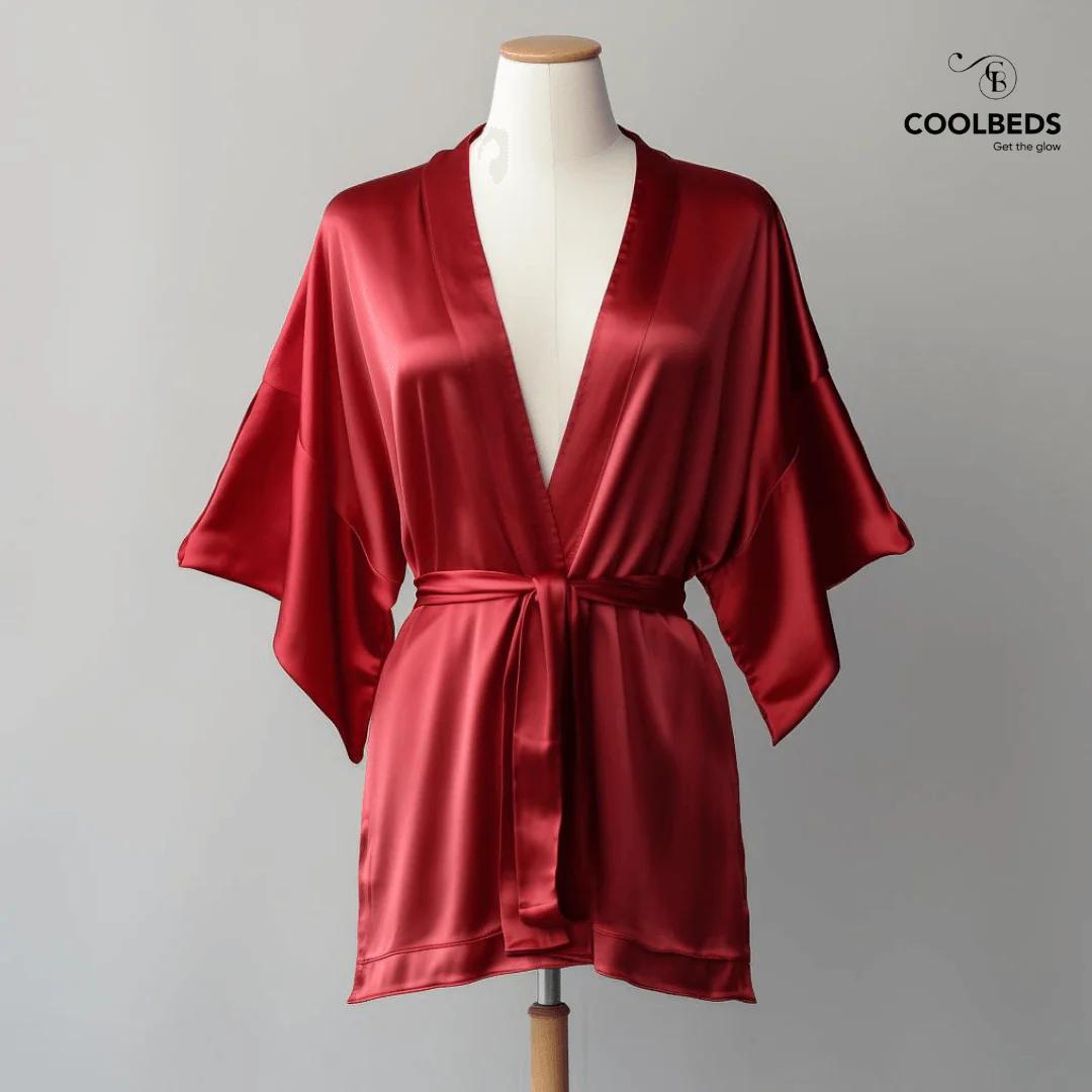 Silky Babydoll Belted Kimono Robe - Image 25