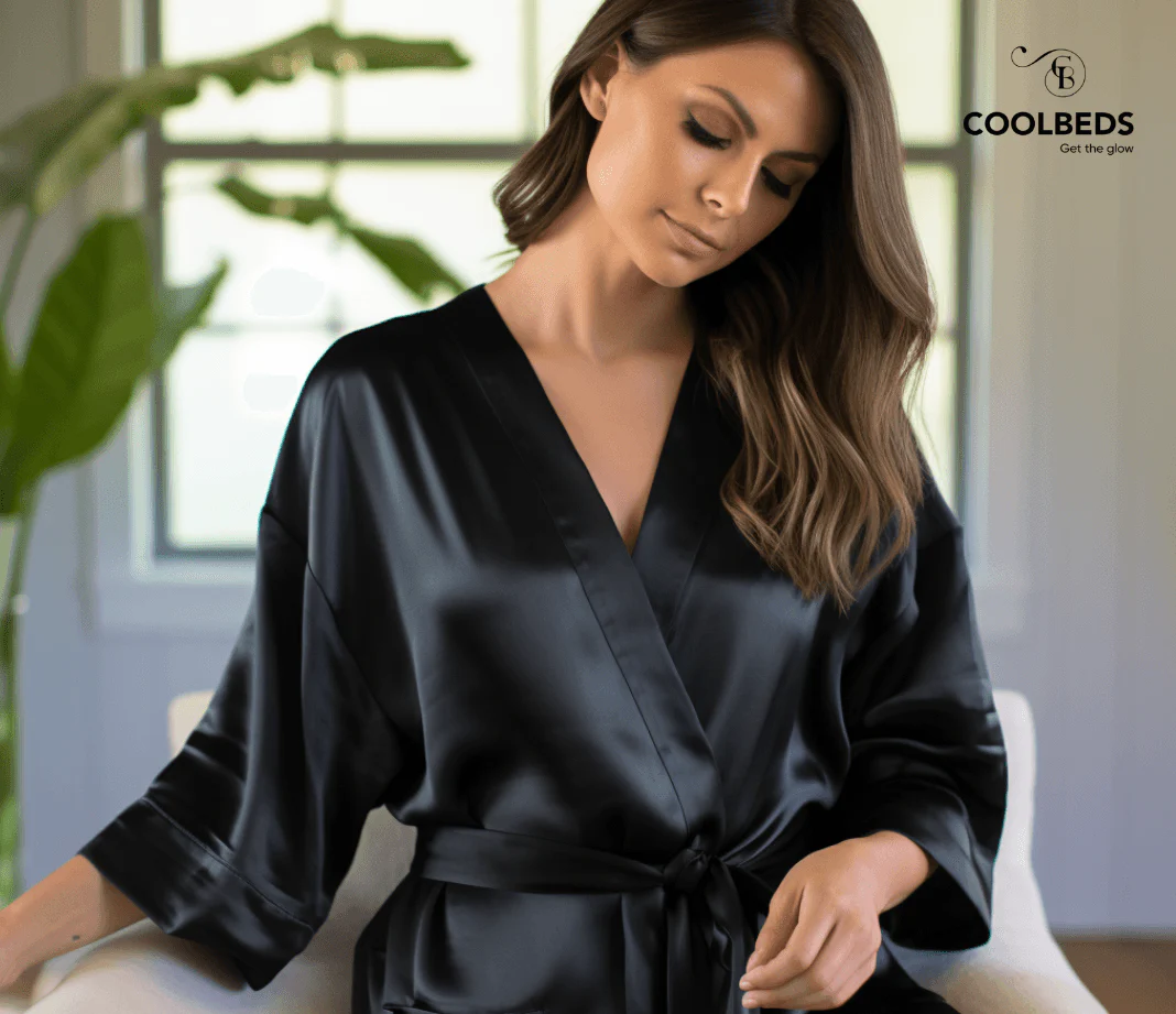 Silky Babydoll Belted Kimono Robe - Image 49