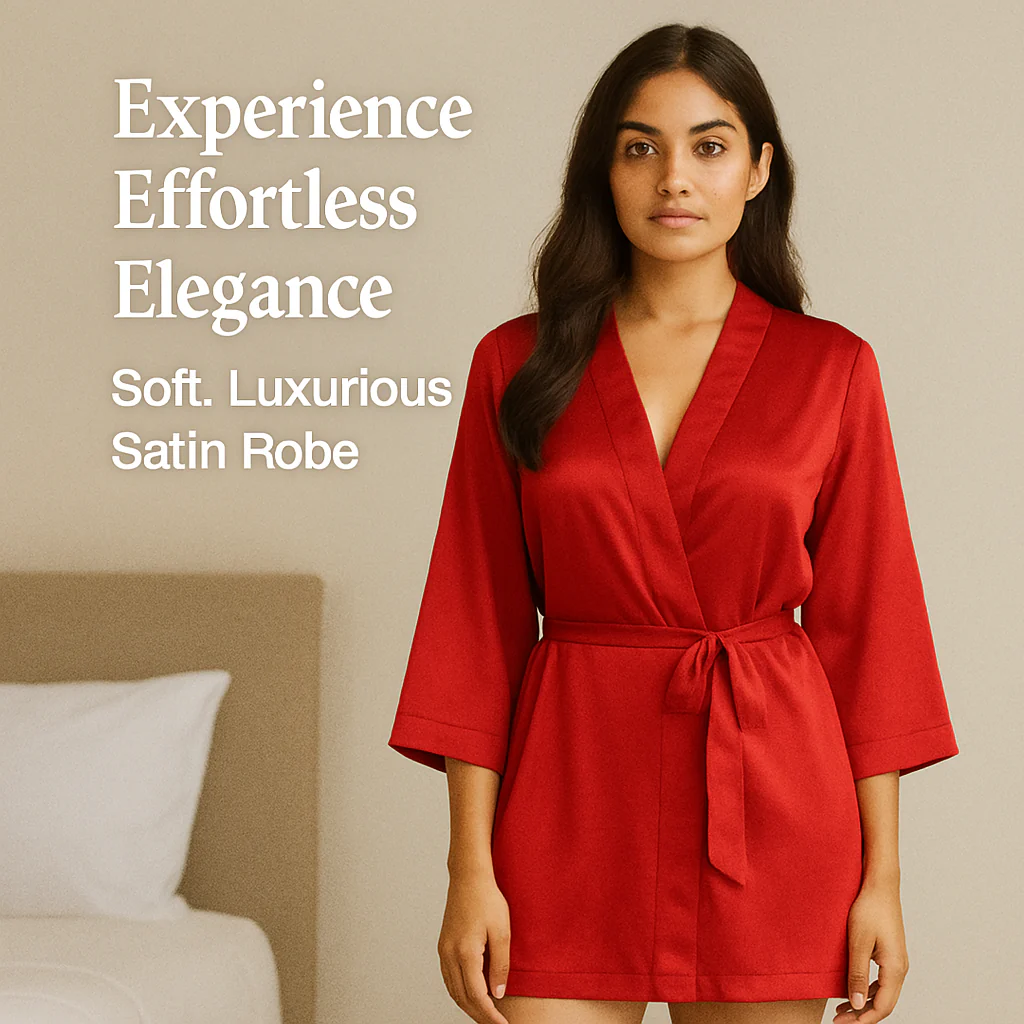 Silky Babydoll Belted Kimono Robe - Image 97